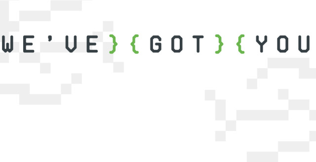 Hero image with a pixelataed background and text that reads, 