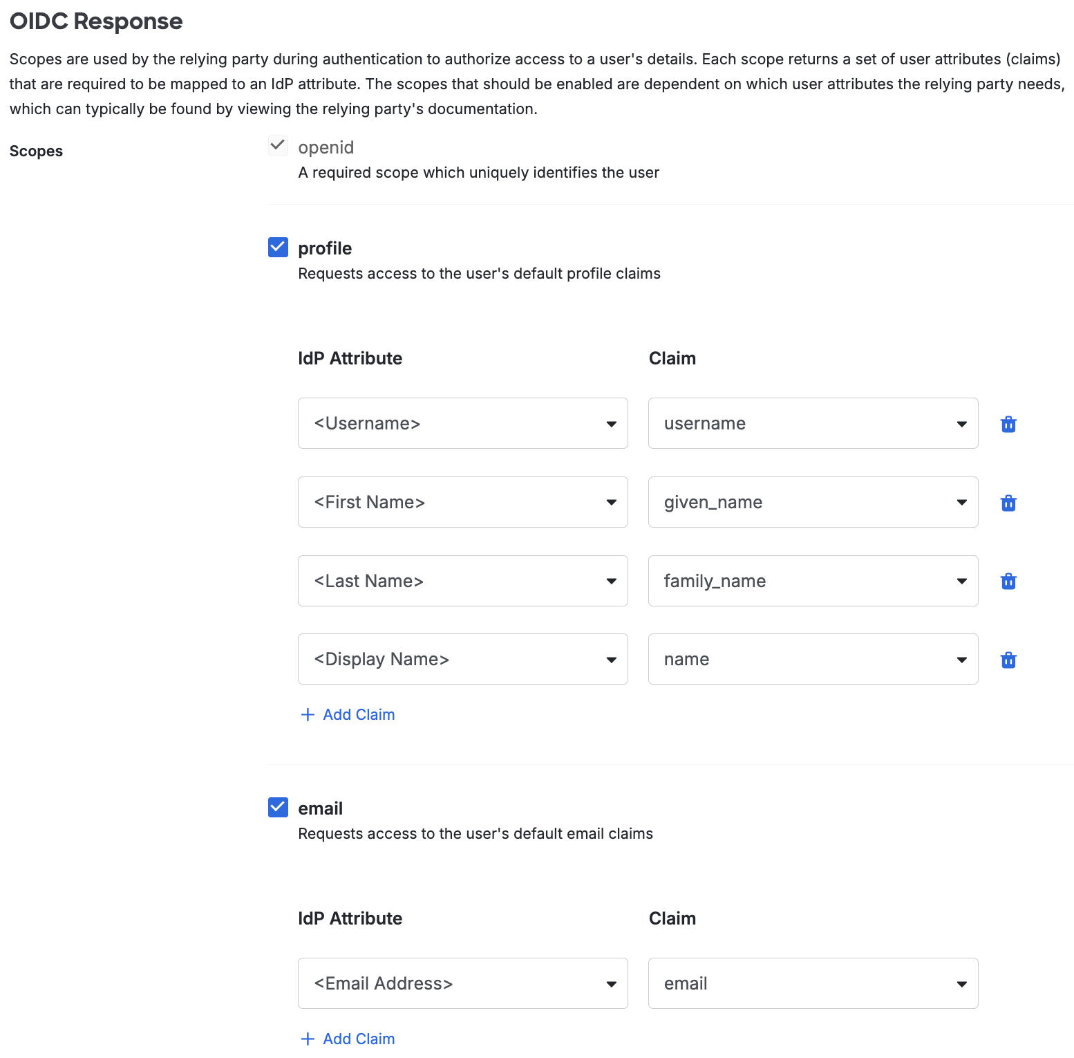 Duo One Identity OneLogin OIDC Response Section